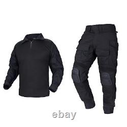 IDOGEAR Men G3 Combat Uniforms Set with Knee & Elbow Pads Camouflage Clothing