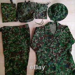 JGSDF camouflage suit top and bottom set combat suit survival game hat leg bag