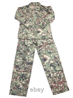 JSDF Camouflage Uniform Set Top Pants Belt Size 3A Ripstop Fabric