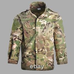 Kids Boys Girls Army Military Combat Uniform Tactical Jacket Shirts Pants Sets