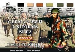 LIFECOLOR CS5 German WWII Uniforms #2 Camouflage Paint Set 6 Colors FREE SHIP