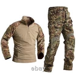 Man Military Clothing Sets Tactical Uniforms BDU Combat Suit Camouflage T-shirts