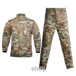 Men Army Military Uniform Camouflage Tactical Suit Shirt Coat Pant Set Outfit
