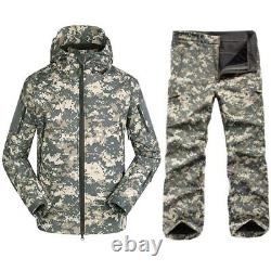 Men Camouflage Jacket Sets Outdoor Soft Shell Windbreaker Waterproof