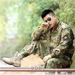 Men Camouflage Military Uniform Suit Sets Army Jacket Pants Tactical Outdoors