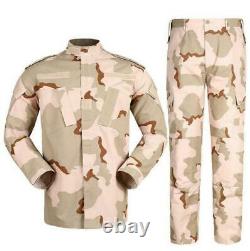 Men Coat Outwear Army Military Tactical Combat Jacket Pants Set Uniform Outdoor