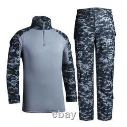 Men Combat Uniform Set Military Multicam Shirt Pants Painball Gear Tactical Suit