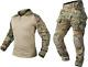 Men G3 Assault Combat Uniform Set With Knee Pads Multicam Camouflage Tactical Ai