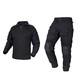 Men G3 Combat Uniforms Set With Knee & Elbow Pads Camouflage X-large Black