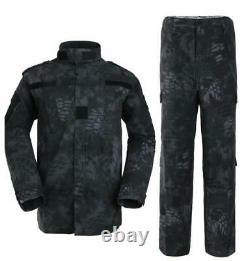 Men Jacket Pants Sport Military Coat Tactical Trouser Combat Uniform Outdoor Set
