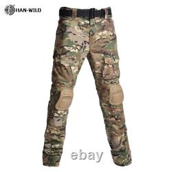 Men Military Shirt+Pants Camo Suits Army Tactical Shirt Camping Suit Uniform