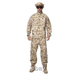 Men Military Uniform Combat Shirt Man Army Tactical Camouflage Clothing Set