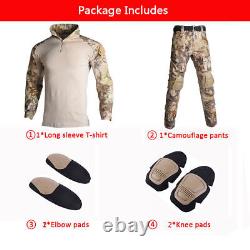 Men Tactical Military Clothes Suits Camouflage Shirts Top Pants Sets Outfits