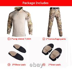 Men Tactical Military Clothes Suits Camouflage Shirts Top Pants Sets Outfits