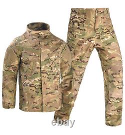 Men's Combat Jacket Tactical Pants Outdoor Military Hunting Hiking Camo Uniforms