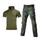 Men's Tactical Combat T-shirt Pants Army Military Special Forces Bdu Uniform Set