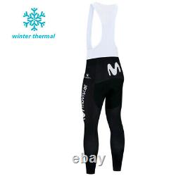 Men's Team Fleece Cycling Winter Jersey Thermal Bib Pants Set Clothing Uniforms