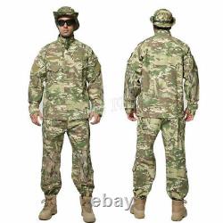 Mens Airsoft Military Tactical Combat BDU Uniform Jacket Pants Suits Sets SWAT
