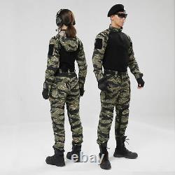 Herren Military Tactical T-shirt hose Combat Cargo Camouflage BDU Uniform SWAT 