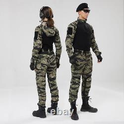 Mens Military Tactical Combat Shirt Cargo Pants Army BDU Uniform SWAT Camouflage