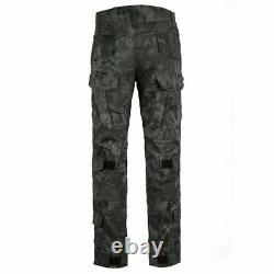 Mens Outdoor Combat Suit Army Tactical Military Uniform Camo SWAT Suit Shooting