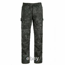 Mens Outdoor Combat Suit Army Tactical Military Uniform Camo SWAT Suit Shooting