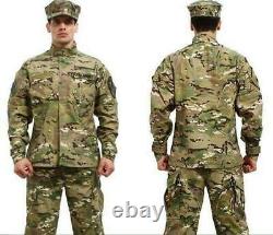 Mens Ripstop Camouflage Tactical Military Uniform Suit Jacket Pant 1 Sets LUCK