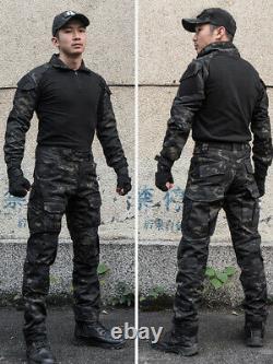 Mens Tactical Combat Shirt Pants Suit Military Army BDU Uniform SWAT Camouflage