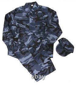 Middle East Police Blue Urban Pattern Camouflage Set Size XXL With Cap