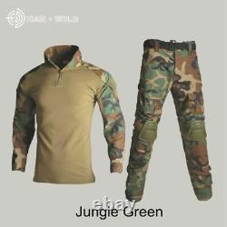 Military Army Tactical Uniform Set Camouflage Hunting Training Shirts + Pants