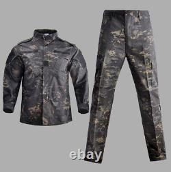 Military Camouflage Suit Men Shirt Coat Pant Set Camouflage Militar Clothes