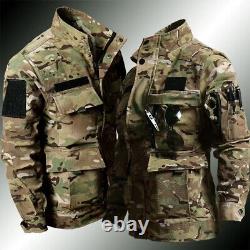 Military Camouflage Suit Men Tactical Uniform Sets Jacket Overalls Jogger 2Pcs