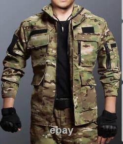 Military Camouflage Suit Men Tactical Uniform Sets Jacket Overalls Jogger 2Pcs