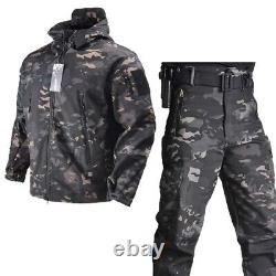 Military Jacket Shell Trainning Combat Uniform Tactical Windproof Jackets+Pant