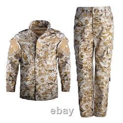 Military Tactical Training Uniform Set Children Camouflage Jacket Pants Costume
