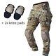 Military Tactical Trousers Camouflage Multicam Cargo + Knee Pads Pants Uniform