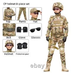 Military Training Children's Camouflage Suit Special Forces Uniform With Helmet