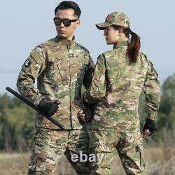 Military Uniform Camouflage Combat Airsoft Tactical Jacket Pants Set ACU CP