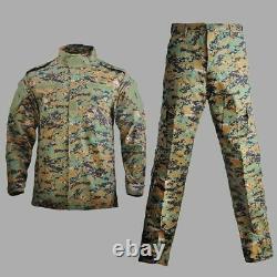 Military Uniform Camouflage Combat Airsoft Tactical Jacket Pants Set ACU CP