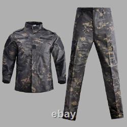 Military Uniform Camouflage Tactical Suit Men Army Combat Shirt Coat Pant Set