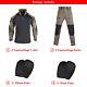 Military Uniform Shirt Tactical Pants With Pads Camouflage Suit Hunting Clothes