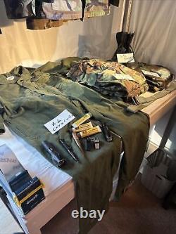 Military bundle. Xl Coveralls, 4 Sets camouflage uniforms -Medium long and more