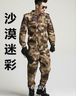 New Men's Tactical Camo Combat Airsoft Set Jacket+ Pant Military Uniform Hiking