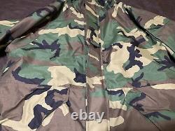 One Set Of Parka Cold Weather Camouflage Woodland Jacket -MR, Pants -SR