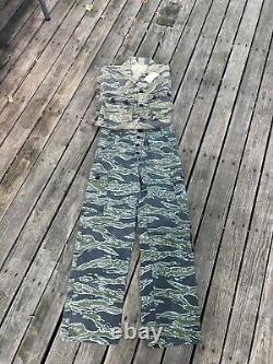 Original ARVN Vietnam War Tiger Stripes Camo Jacket & Pants Set Stamped US SMALL