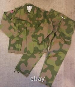 Original Norwegian Army M04 Camouflage Combat Trouser Pants Shirt Set Size 54 56