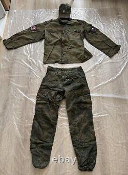 Original Russian Army Soldier Set Uniform Military? Amo Jacket Pants Cap 2 Patch
