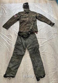 Original Russian Army Soldier Set Uniform Military? Amo Jacket Pants Cap 2 Patch