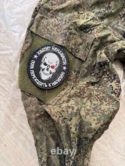 Original Russian Army Soldier Set Uniform Military? Amo Jacket Pants Cap 2 Patch