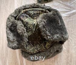 Original Russian Army Soldier Set Winter Uniform Jacket Pants Patch Hat Military